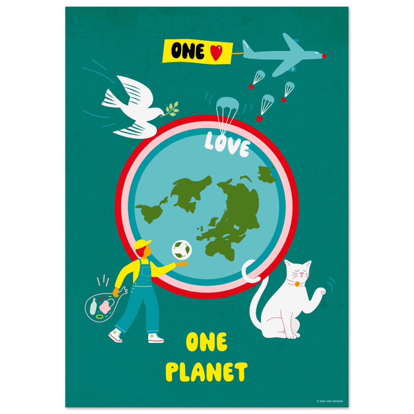 One Love One Planet - Green Poster