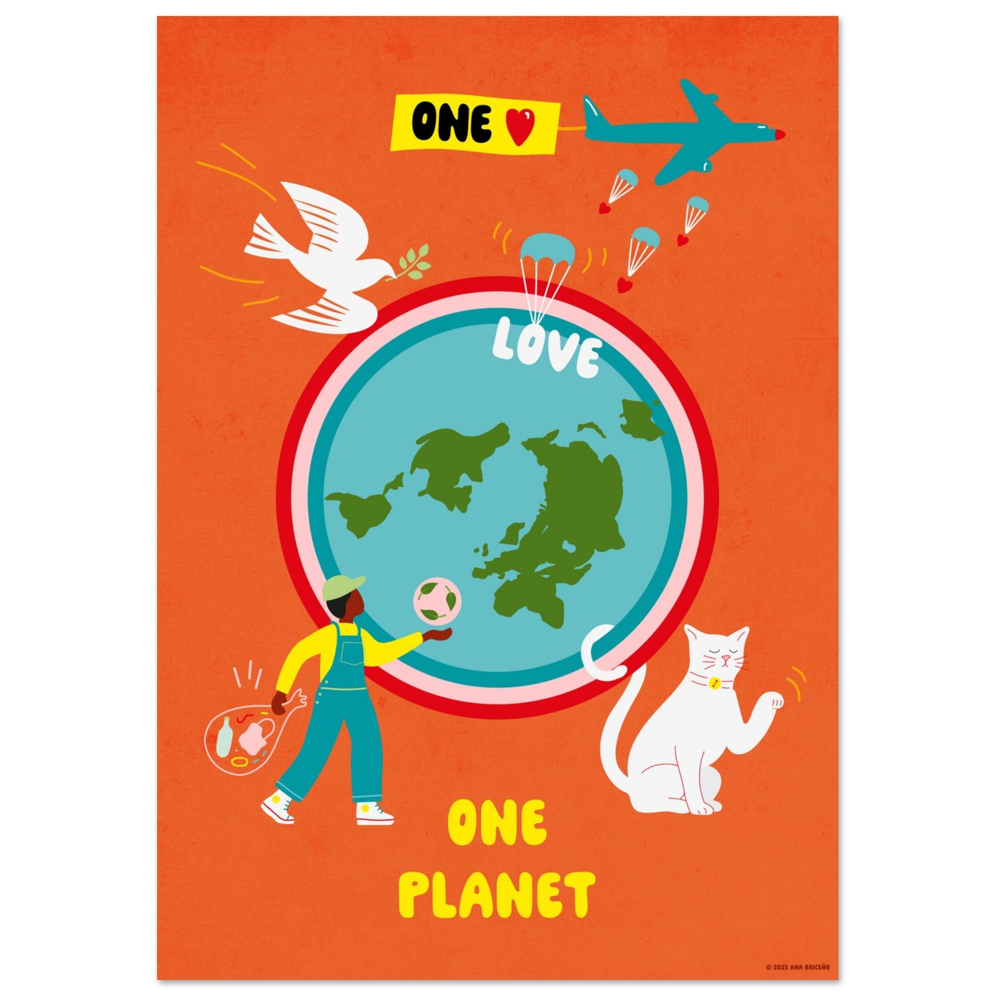 One Love One Planet - Orange Poster