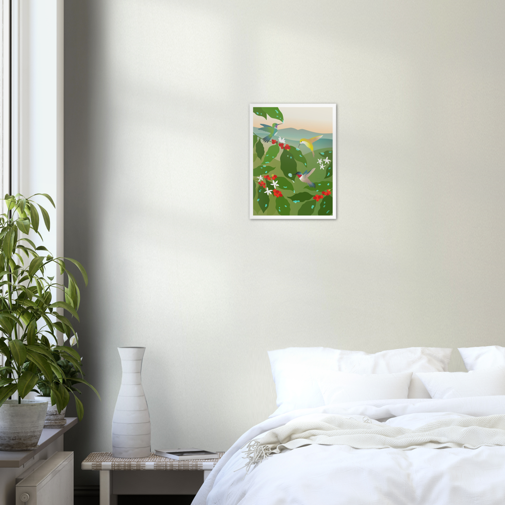Hummingbird Coffee Poster