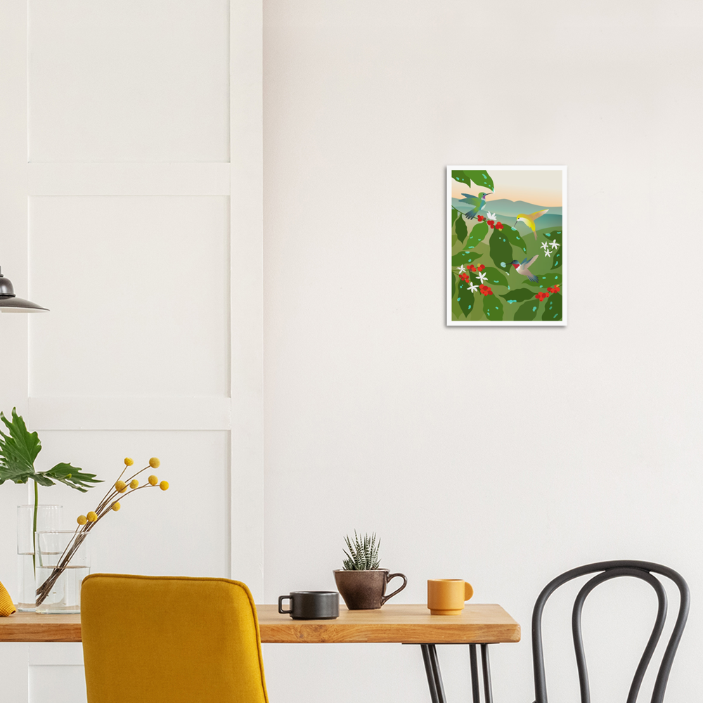 Hummingbird Coffee Poster