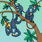 Monkey Family Poster